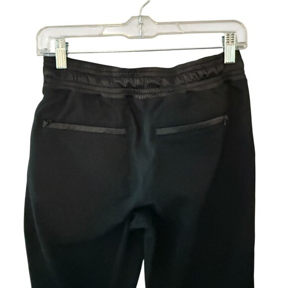 Lululemon Womens Black Jogger Pants Size 4 Drawstring Waist 100% Polyester Elast - Picture 4 of 6